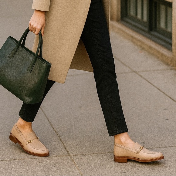 SARTO Eda Bit Loafers Women’s 12M Beige Leather NIB - Picture 2 of 12